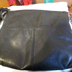 Lucky Brand Women's Black Leather Crossbody Purse